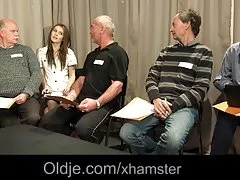 Lesbian gangbang with skinny students