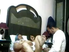 Mature and busty lesbians punish a young employee of the sauna for anxiety